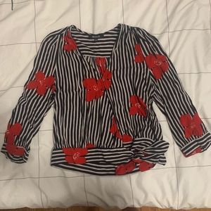 Madewell blouse candied poppies Size XS